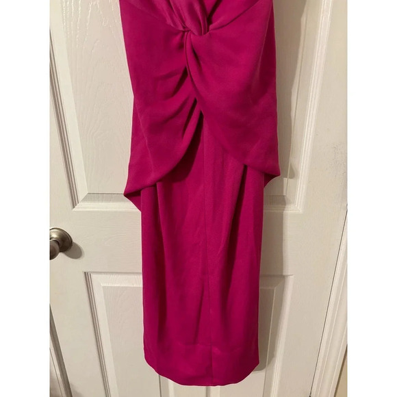 Cushnie Target pink twist front midi dress sz 10 - Picture 3 of 10